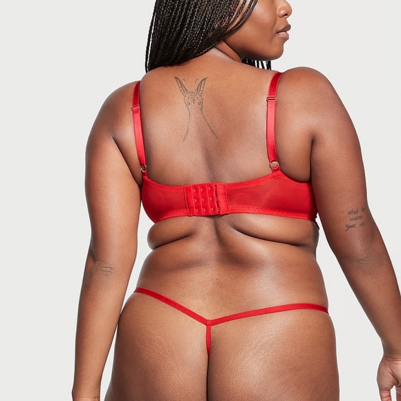 Victoria’s Secret Dream Angels Lace Demi Bra – Size 32D | Lightly Lined | Red - Picture 3 of 8